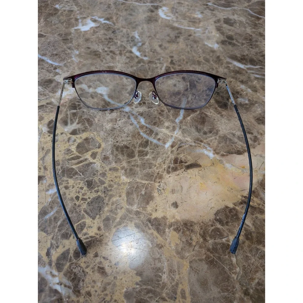 Scott Harris Europa SH534 C1 Glossy Red Metal Oval Eyeglasses 54-15 140 Read